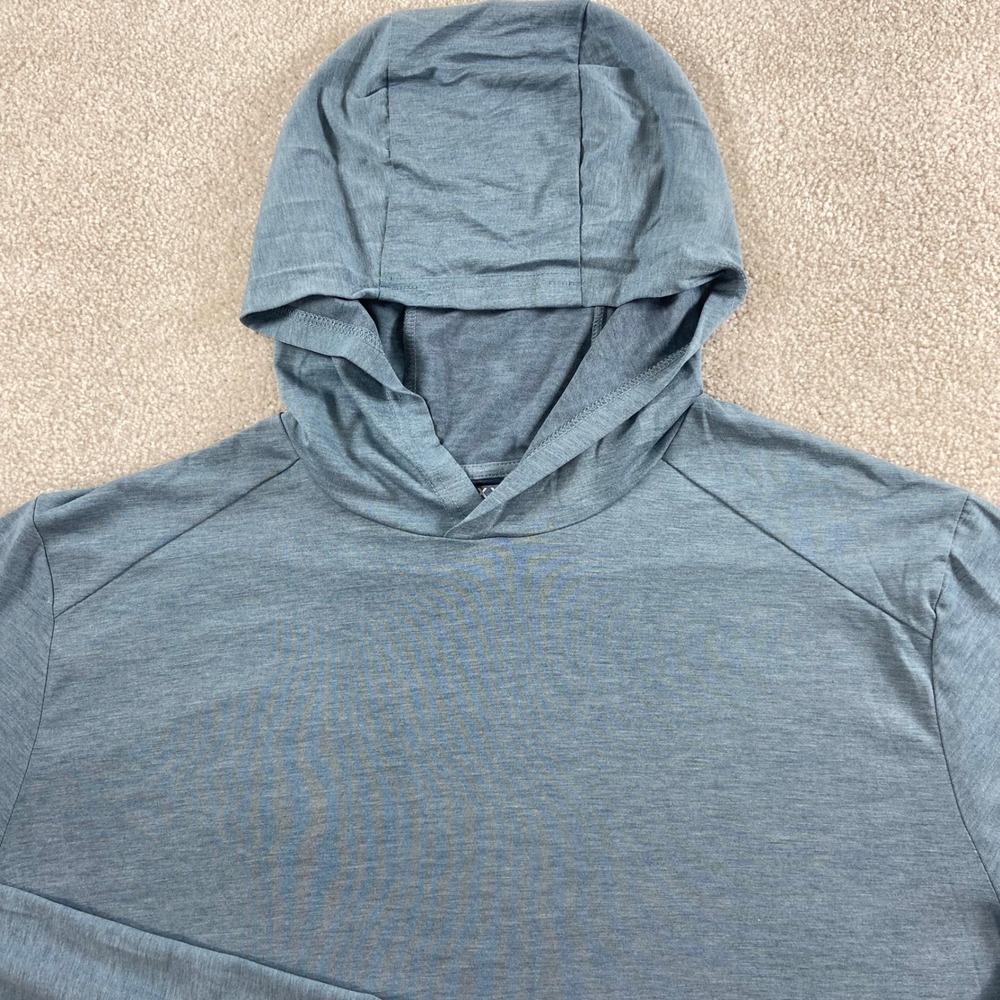 Free Fly Bamboo Lightweight Hoodie Mens XXL Blue Long Sleeve Sun Shirt